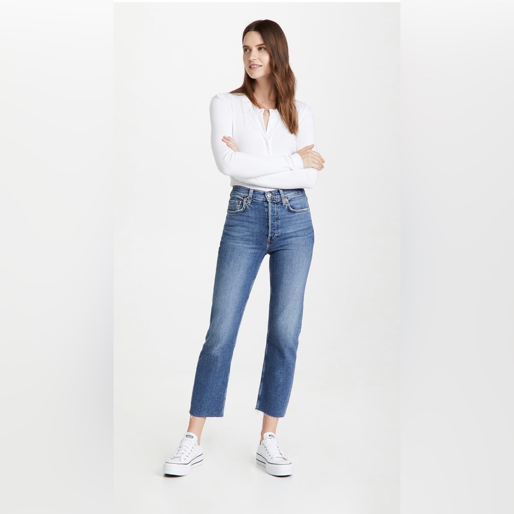 70s Stove Pipe Re/done Jeans - High Rise